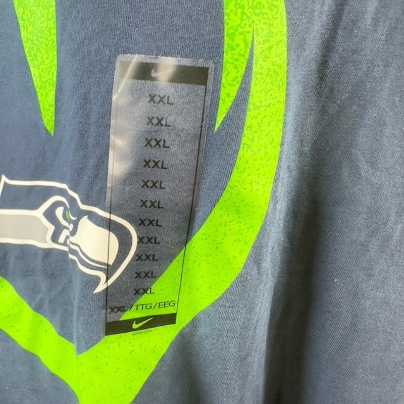 Nike Dri-FIT NFL Seattle Seahawks Performance Short Sleeve Tee Navy Mens 2XL