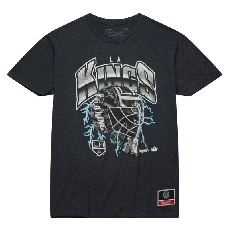 Mitchell & Ness Crease Lightning Tee Los Angeles Kings Black Heather Mens XL