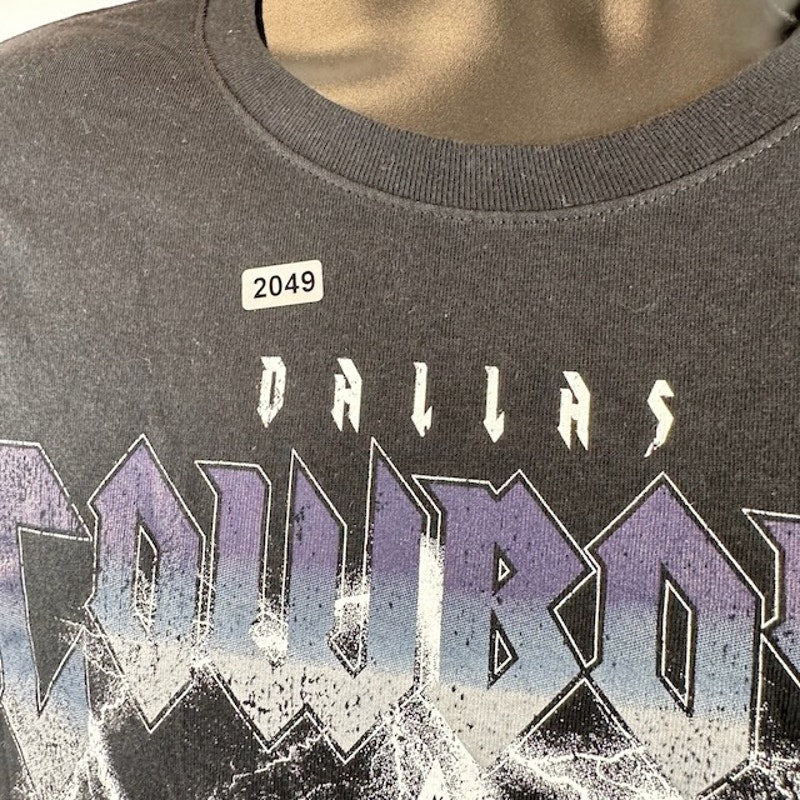 Nike Dri-Fit NFL Dallas Cowboy Retro T-Shirt Thunderbolt SS Black Mens Size S