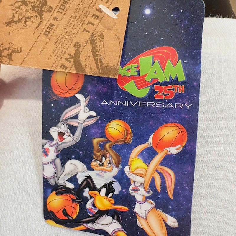 Mitchell & Ness Space Jam Short Tune Squad Short Sleeve T-Shirt White Mens S