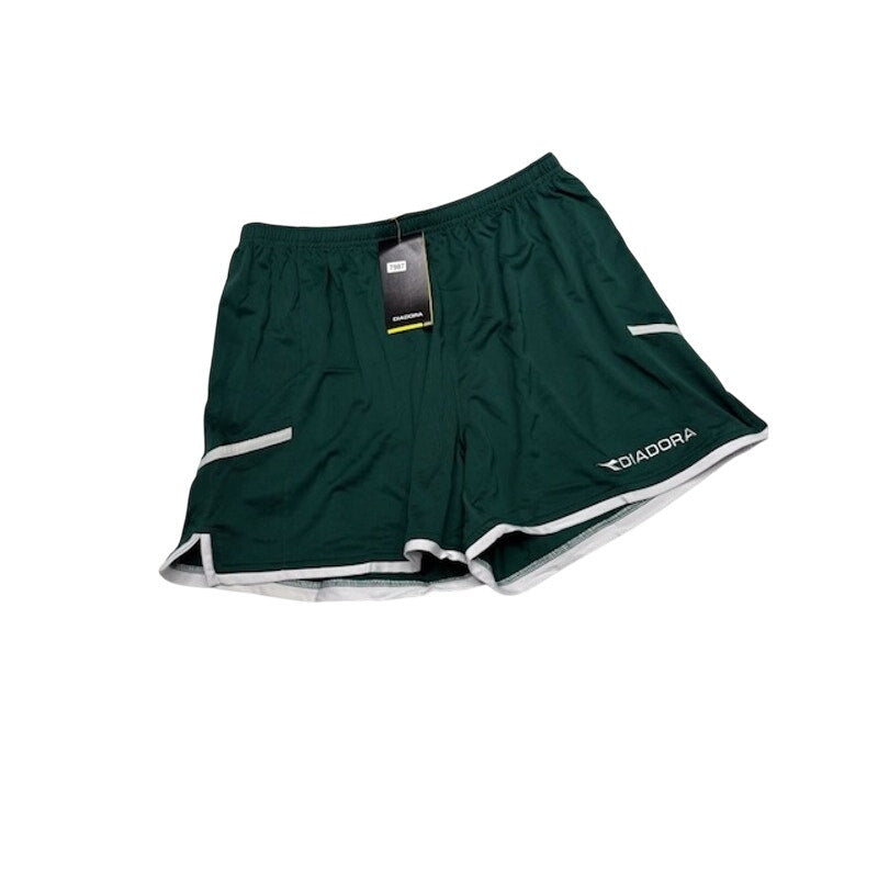 Diadora Diadry Brasil Shorts Elastic Waist Pull-On Green/White Womens Size L