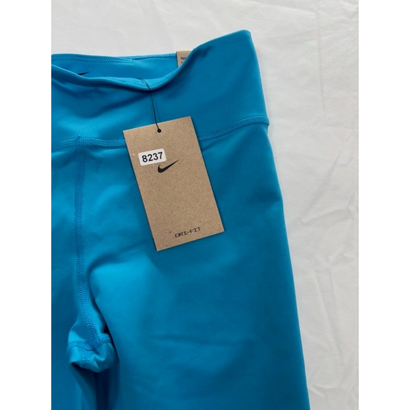 Nike Dri-FIT One High-Rise Leggings Full Length Tight Fit Blue Girls Size L