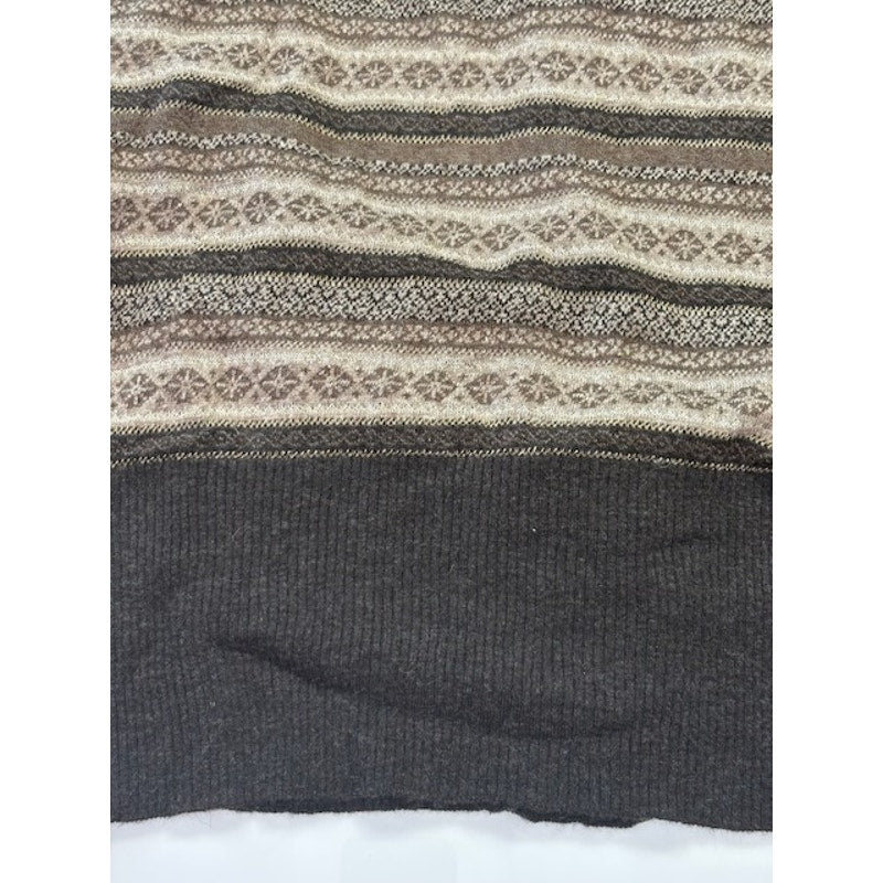 Marella Sport Striped Cardigan Knitted Sweater Open Front Brown Womens Sz L