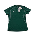 Adidas Varsity Loose Fit Jersey Shirt Short Sleeve V-Neck Forest/White Sz M