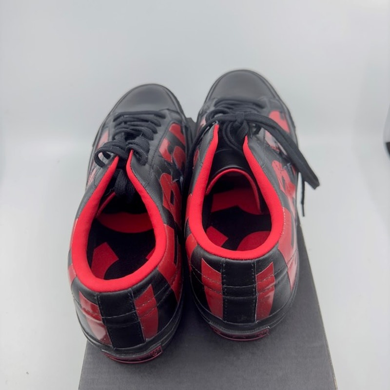 Converse One Star Ox Low Sneakers Leather Wordmark Red Black Unisex M8 W10