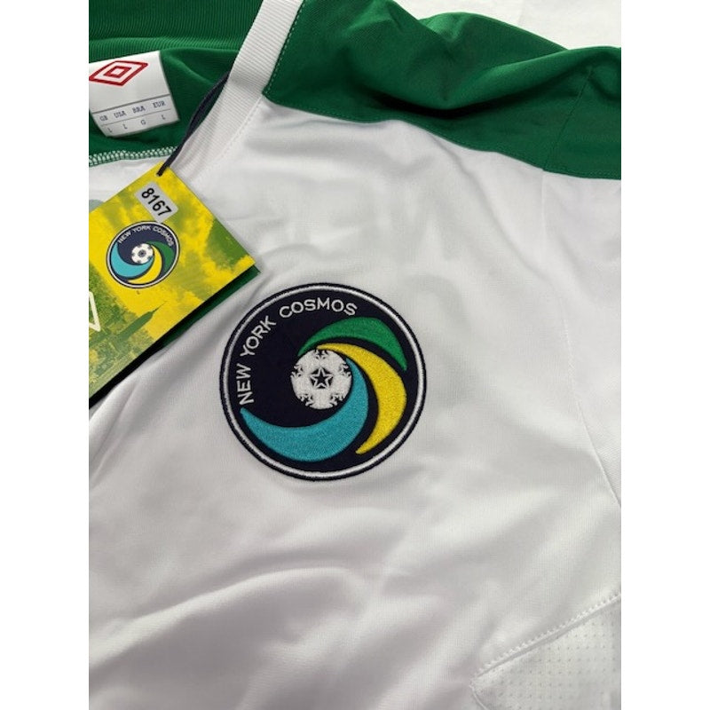 Umbro 2011-12 New York Cosmos Soccer Jersey Shirt White/Green Mens Size L