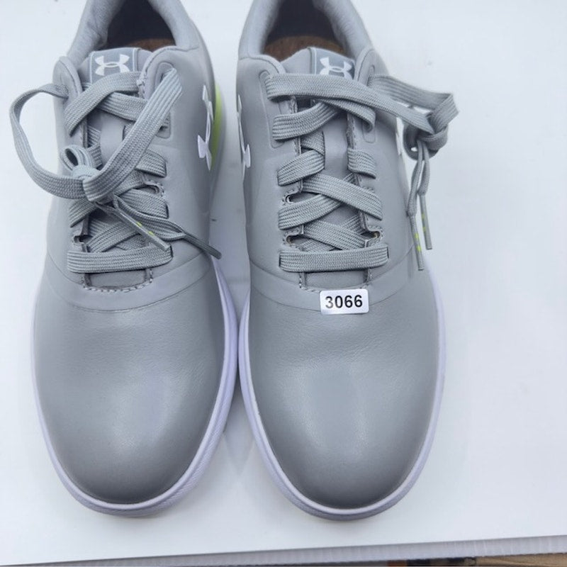 Under Armour UA Performance Spikeless Golf Shoes Steel/Lime Fizz Womens Size 7