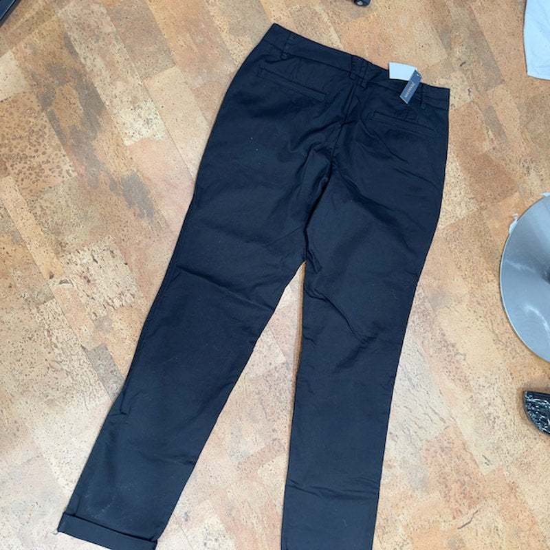 Pendleton High Waisted Chino Pants Classic Slim Straight Leg Black Womens
