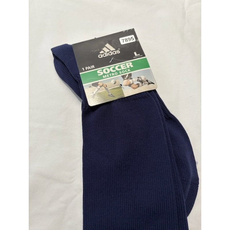 Adidas Soccer Metro Socks Over The Calf Navy Blue/White Size Large 9-13