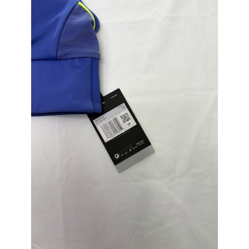 Nike Dri-Fit Swoosh Pocket Sports Bra Medium-Support Padded Blue Womens XS