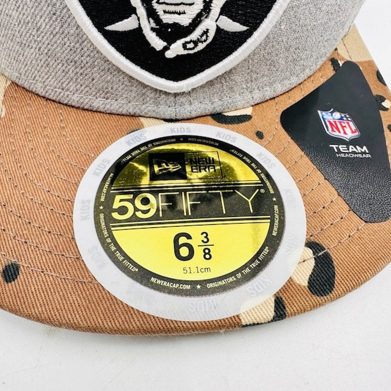 New Era 59Fifty Las Vegas Raiders Baseball Cap Camo Brown Gray Mens 6 3/8