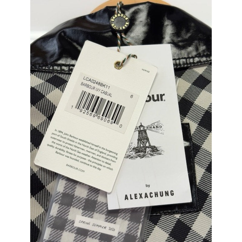 Barbour by ALEXACHUNG Ivy Casual Jacket Northumbria Check Black/White Size 2