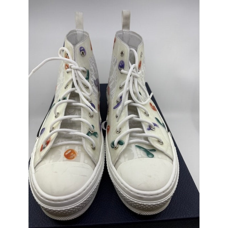 Dior B23 High x Kenny Scharf B23 High Top Sneaker Quartz Oblique Multi EU 46