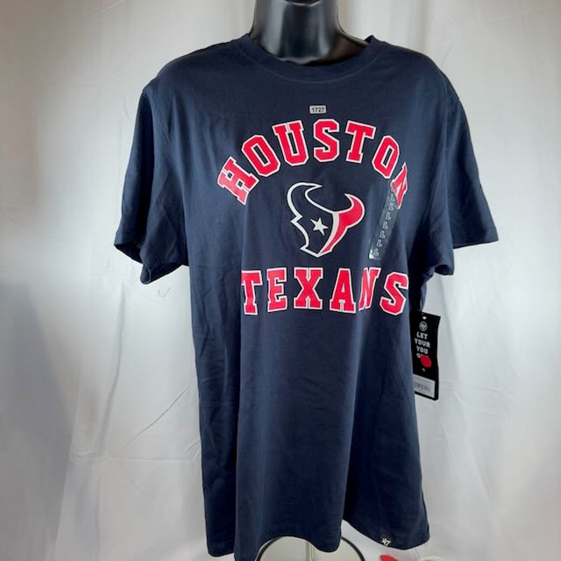 '47 NFL Houston Texans Var Arch Super Rival T-Shirt Short Sleeve Fall Navy L