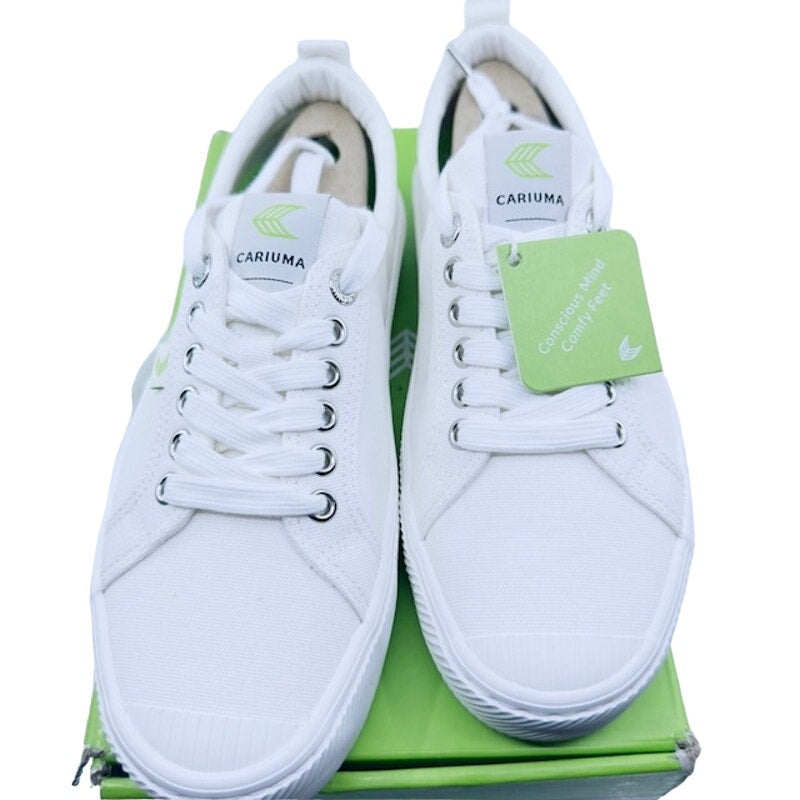 Cariuma Shoes OCA Low Canvas Sneaker Skateboard Lace Top Off-White Mens 8.5