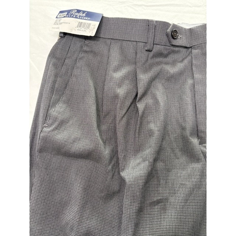 Ralph by Ralph Lauren Houndstooth  Dress Pants Mid Rise Grey Mens Sz 34x32