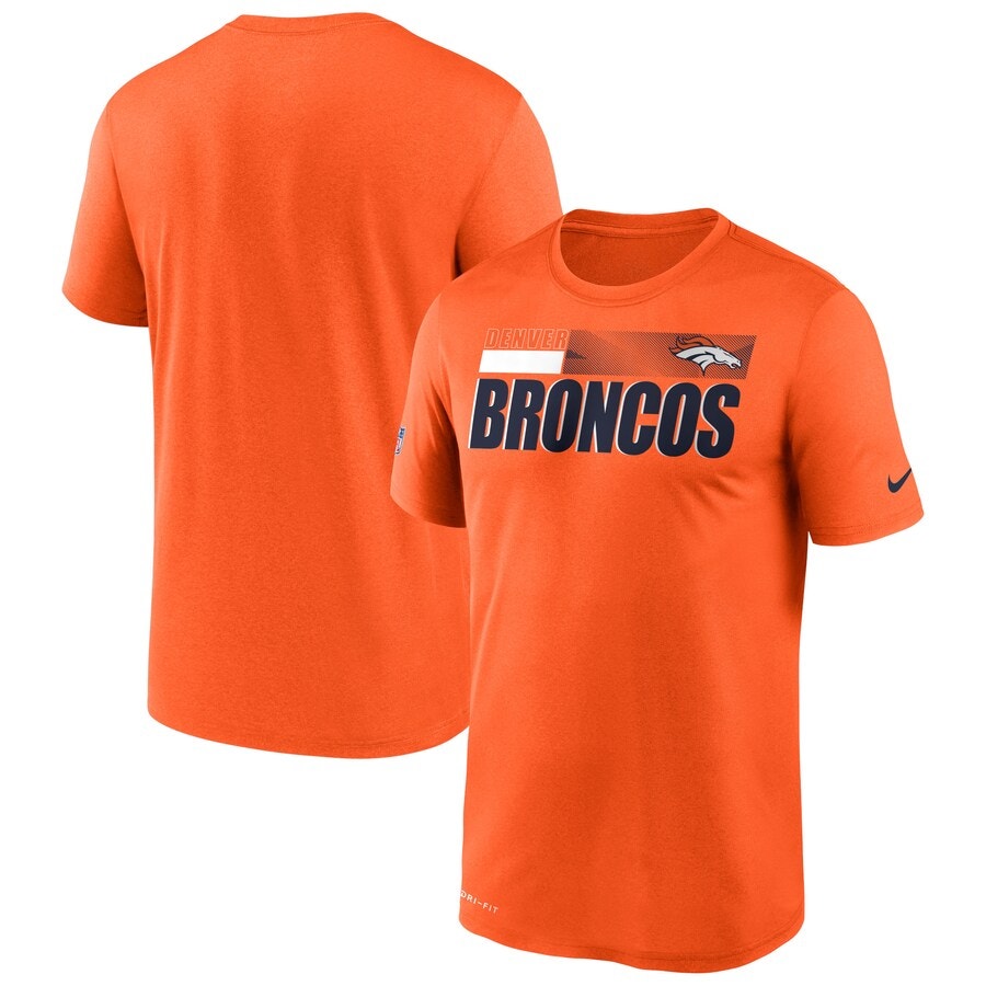 Nike Denver Broncos Sideline Impact Legend Performance T-Shirt Orange Mens L