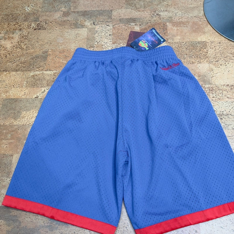 Mitchell & Ness Mens Space Jam 96 Basketball Shorts Graphic Print Blue M NWT