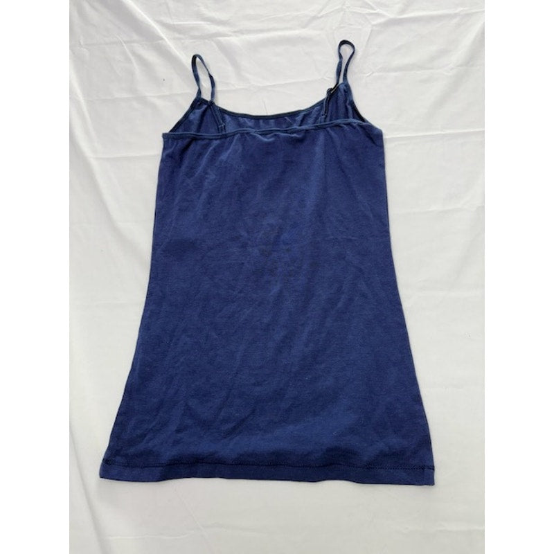 Planet Gold Scoop‑Neck Basic Tank Top Adjustable Strap Blue Depth Womens XS