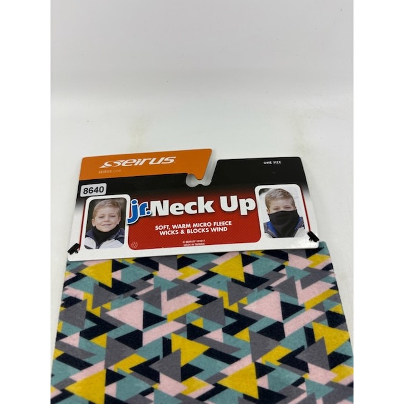 Seirus Jr Neck Up Fleece Gaiter Kids Face Cover Windproof Geo Multicolor OS