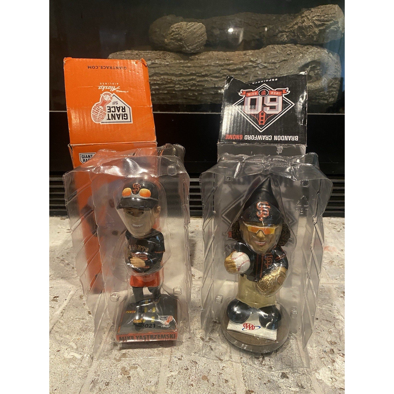 San Fransisco Giants Bobblehead Lot, Mike Yastrzemski, Brandon Crawford Gnome