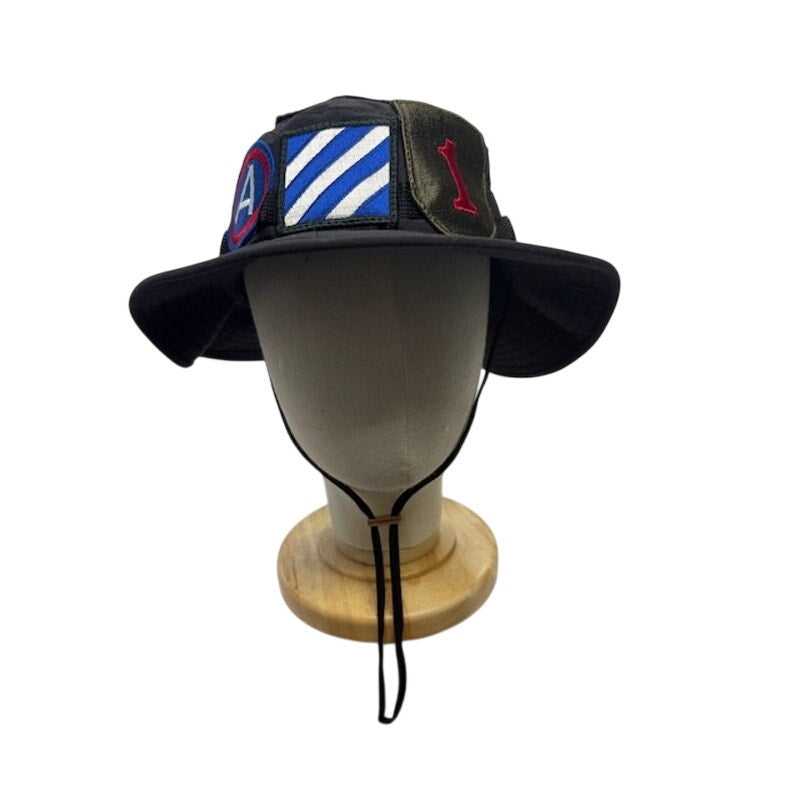 Military Patch Boonie Bucket Hat Special Forces Ranger Airborne Black Unisex OS