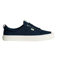 Cariuma Unisex Oca Low Canvas Sneaker Casual Shoes Lace-Up Navy Blue Size 5.5/7