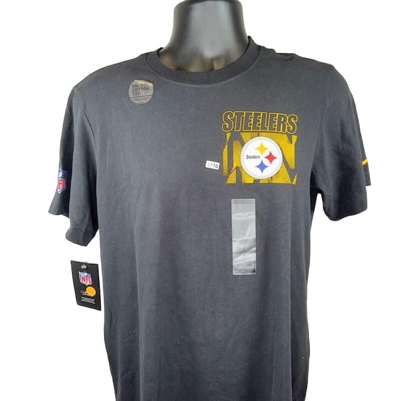 Nike Dri-FIT NFL Pittsburgh Steelers Essential T-Shirt Crewneck Black Mens Size S