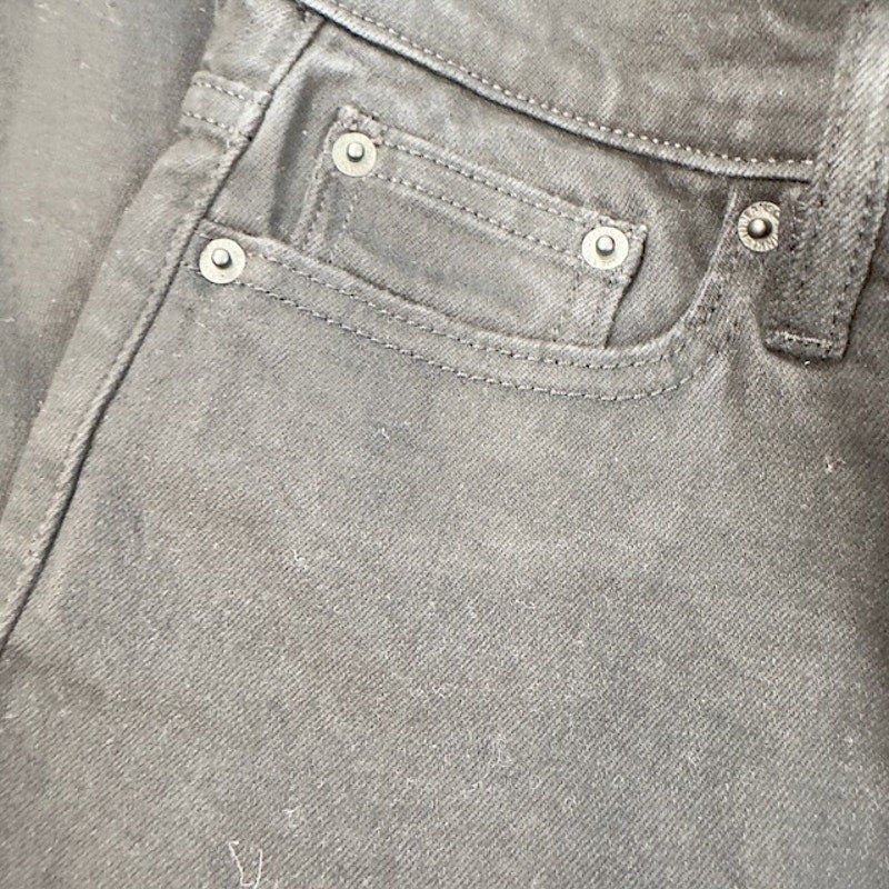 Calvin Klein High Rise Skinny Ankle Jeans Button-Fly Denim Black Womens Size 27