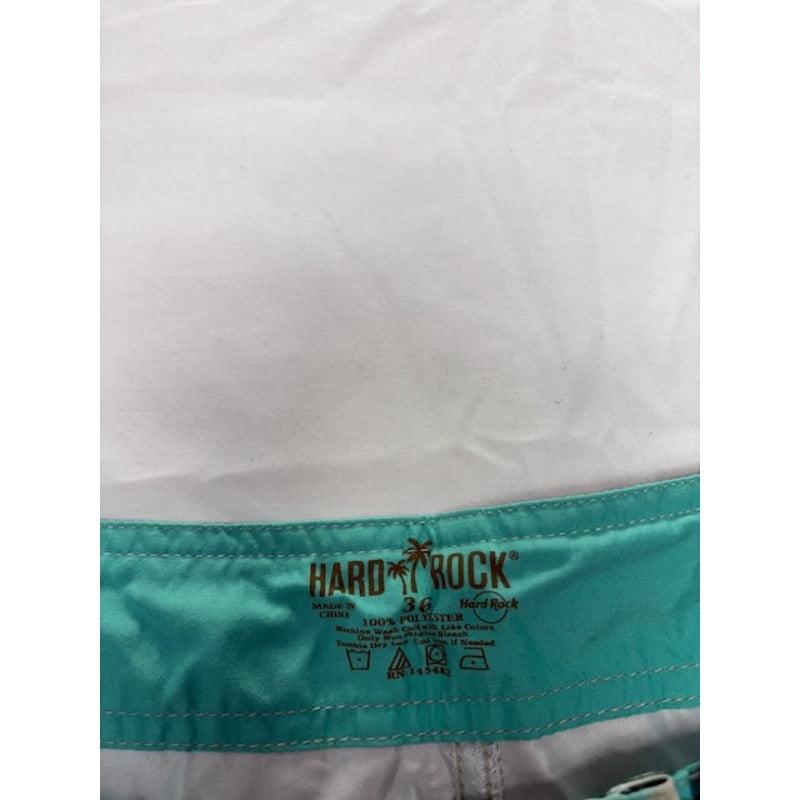 Hard Rock Cafe Photo Surf Collage Swim Boardshorts Multicolor Mens Size 36