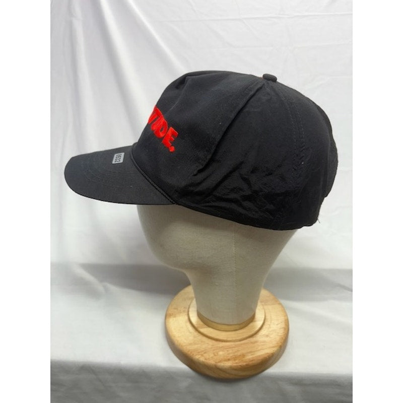 Magnitude Snapback Hat Red Embroidered Logo Adjustable Cap Black Unisex OSFM
