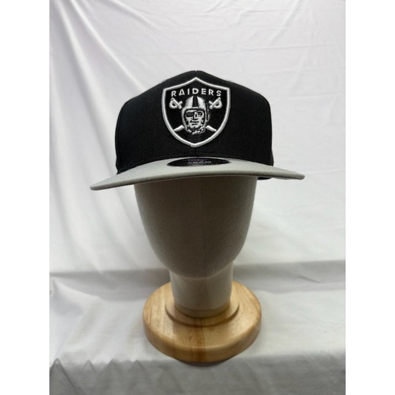 NFL Las Vegas Raiders Cotton 9FIFTY Snapback Hat Black/Silver Unisex Youth