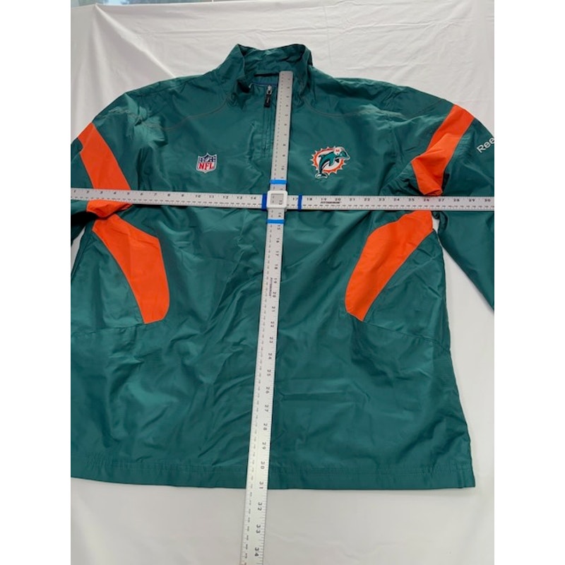 Reebok Vintage 90s Miami Dolphins NFL Windbreaker Jacket Green Mens Size XL