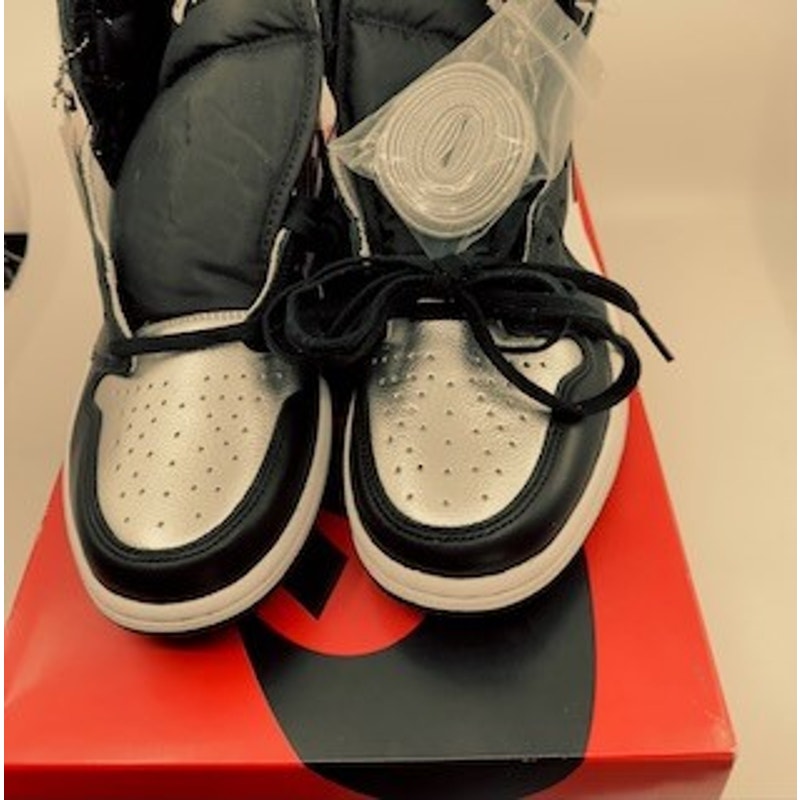 Nike Air Jordan 1 Retro High OG Silver Toe Sneakers CD0461-001 Womens Size 11
