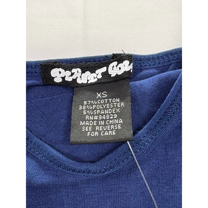 Planet Gold Scoop‑Neck Basic Tank Top Adjustable Strap Blue Depth Womens XS