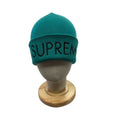 Supreme Big Logo Beanie Acrylic Knit Cuffed Winter Hat Teal Green Unisex OS