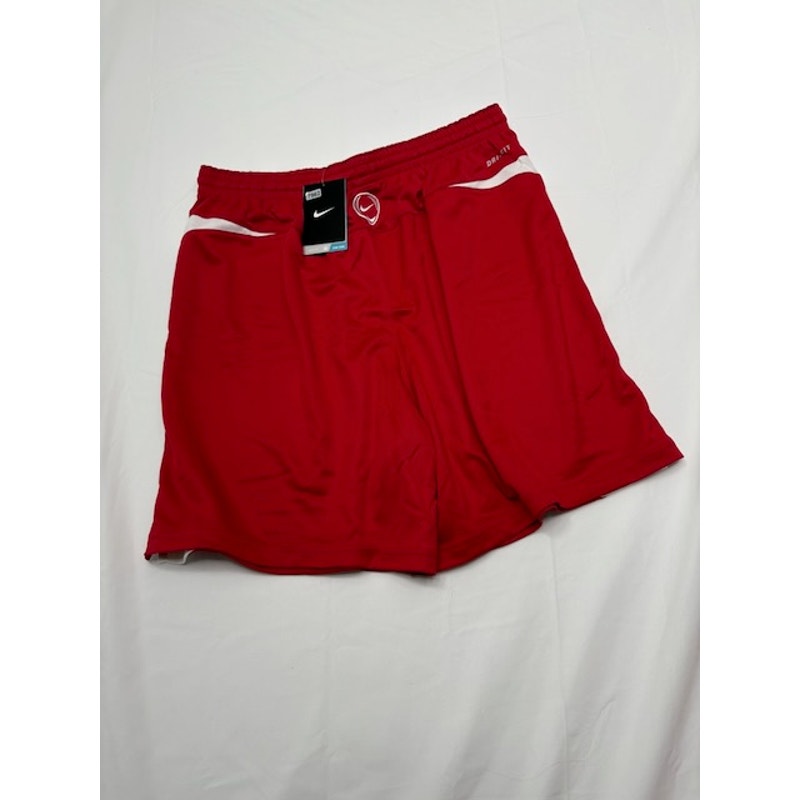 Nike Dri-FIT Sports Activewear Shorts Elastic Waist Red/White Mens Size L