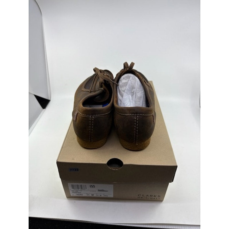 Clarks Shacre II Run Moc Slip-On Beeswax Leather Shoes Brown Mens Size 11 M