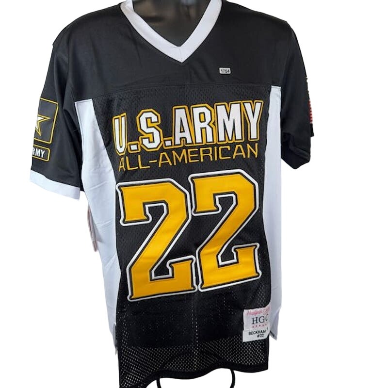Headgear US Army Odell Beckham Football Jersey Short Sleeve Black Mens Size M