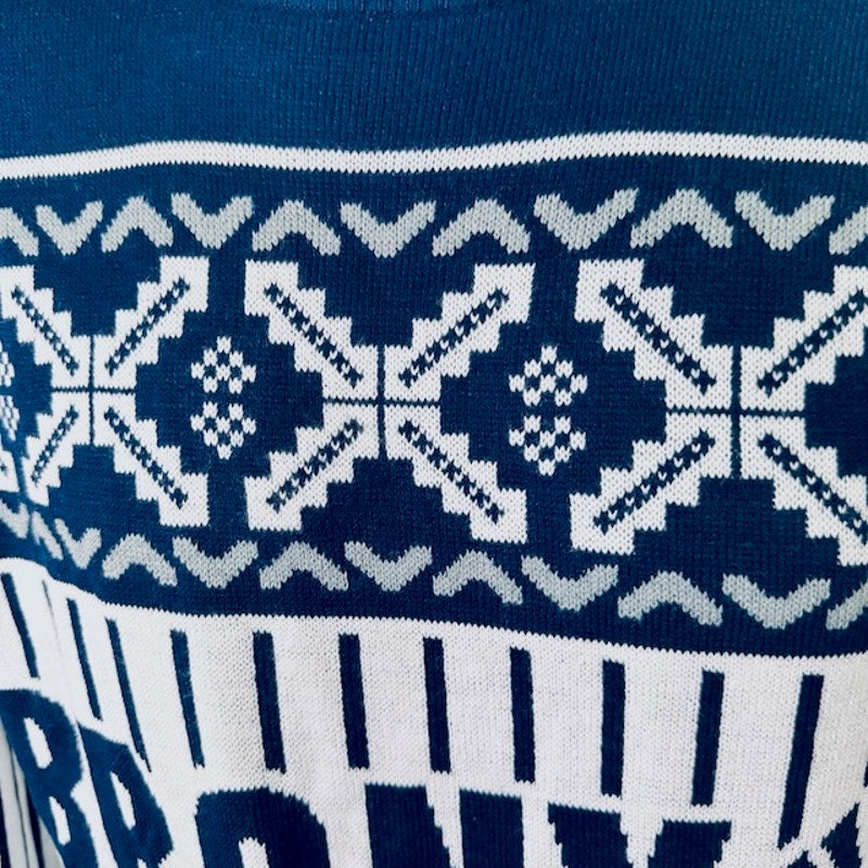 MLB New York Yankees Bronx Bombers Christmas Sweaters Knitted Navy Small
