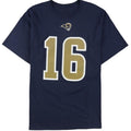 Nike NFL STL Rams Jared Goff #16 T-Shirt Crewneck Short Sleeve Navy Mens Size S
