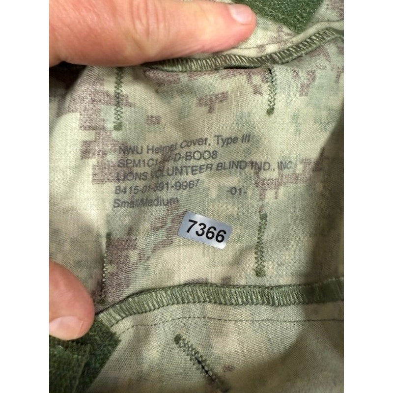 Mount Rogers CSB USN NWU Type III Helmet Cover Camouflage Green Size S/M
