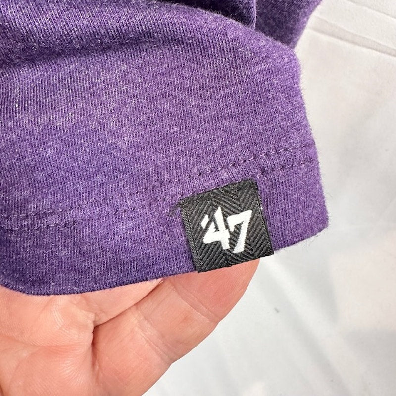 '47 Brand NFL Minnesota Vikings T-Shirt Short Sleeve Crewneck Purple Mens Size S