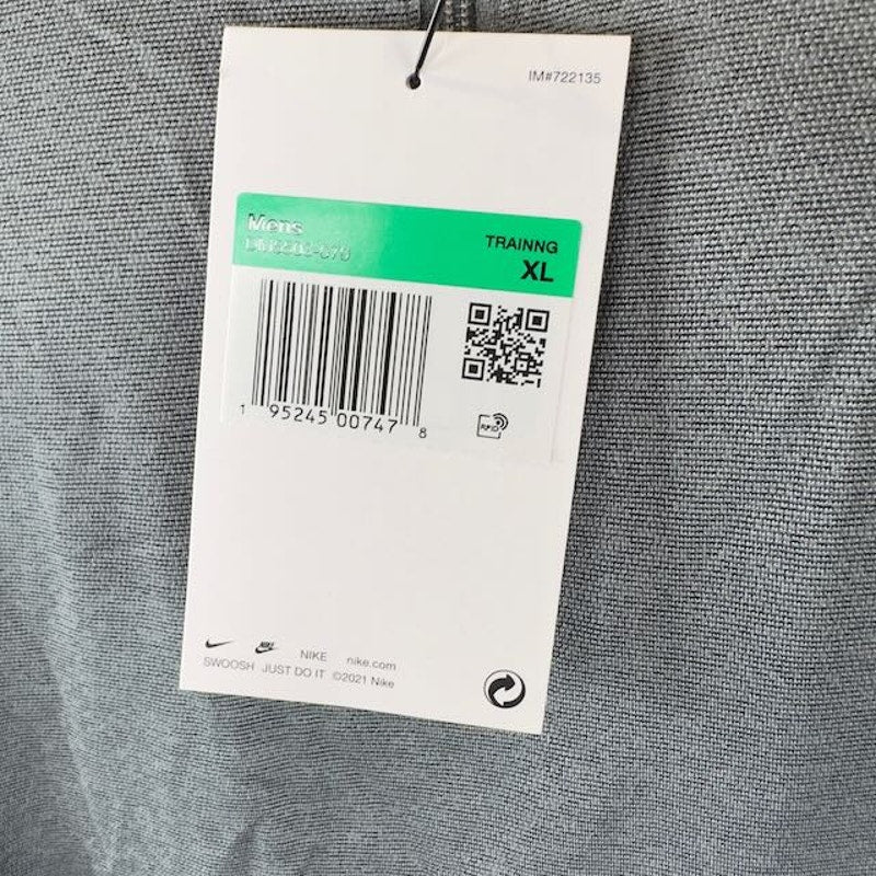 Nike Pro Dri-FIT 1/4-Zip Hyper Dry Training Sweatshirt Pullover Gray Mens Size XL