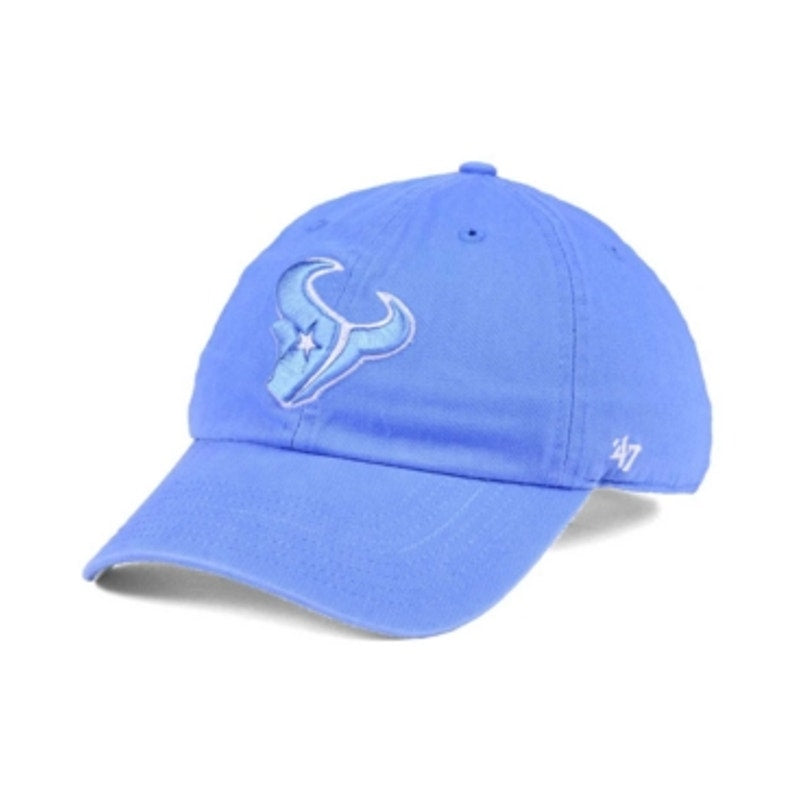 '47 Brand Houston Texans Pastel Clean Up Adjustable Hat Cap NFL Blue Womens