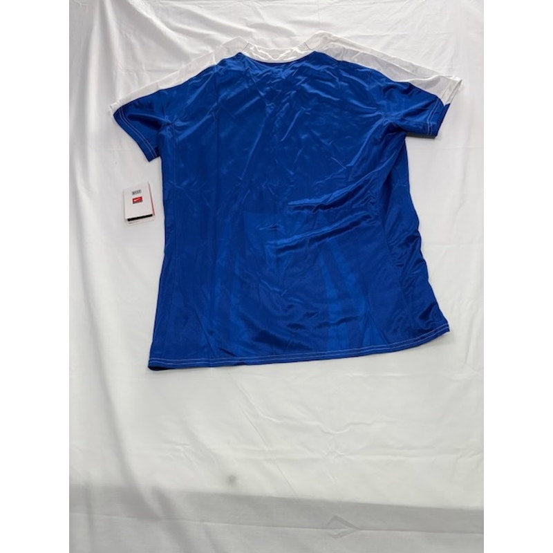 Nike FitDry Soccer Jersey Shirt Short Sleeve V-Neck Blue/White Womens Sz XXL