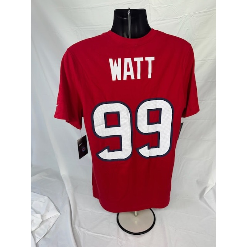 Nike Houston Texans J.J. Watt #99 T-Shirt Short Sleeve Dri Fit Red Mens L