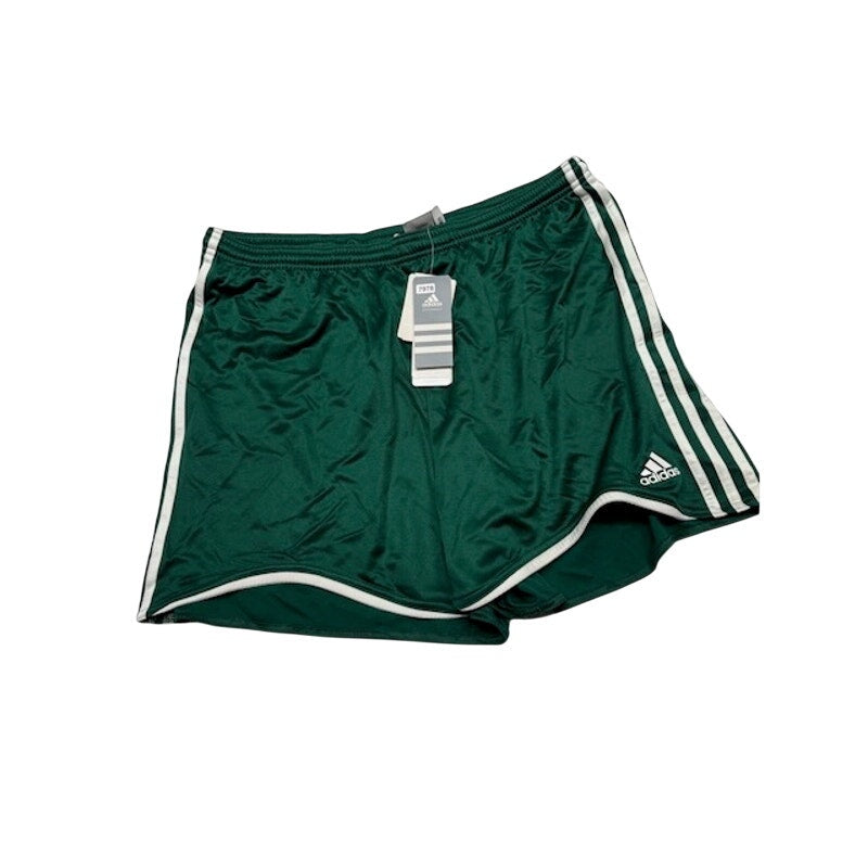 Adidas Football Shorts Clima365 Elastic Waist Forest/White Womens Size XL