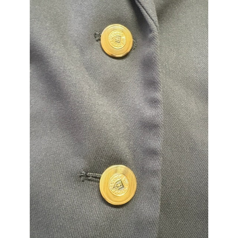 Charter Club Blazer Two Button Front Notched Lapel Navy Blue Womens Size 10P