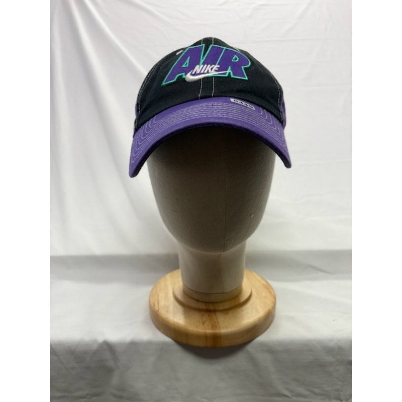 Nike Baseball Cap Air Logo Snapback Hat Cotton Black Purple Unisex One Size